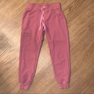FIGS Zamora Jogger Style Scrub Pants for Women - Breast Cancer Edition PINK